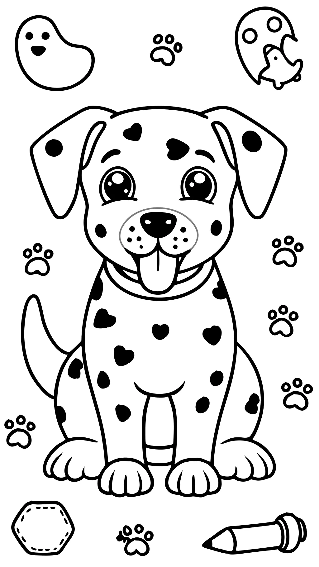 coloriage de chien dalmatien